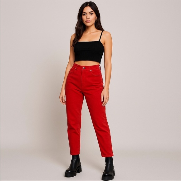 Number One Trussardi Vintage Bright Red Jeans - Picture 8 of 8